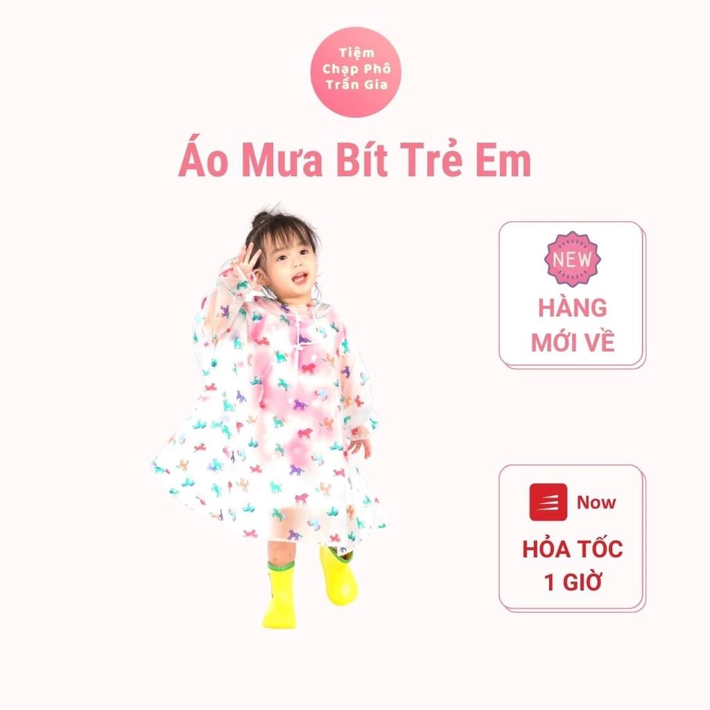 Áo Mưa Bít Trẻ Em Hình Chú Ngựa Dễ Thương - 2