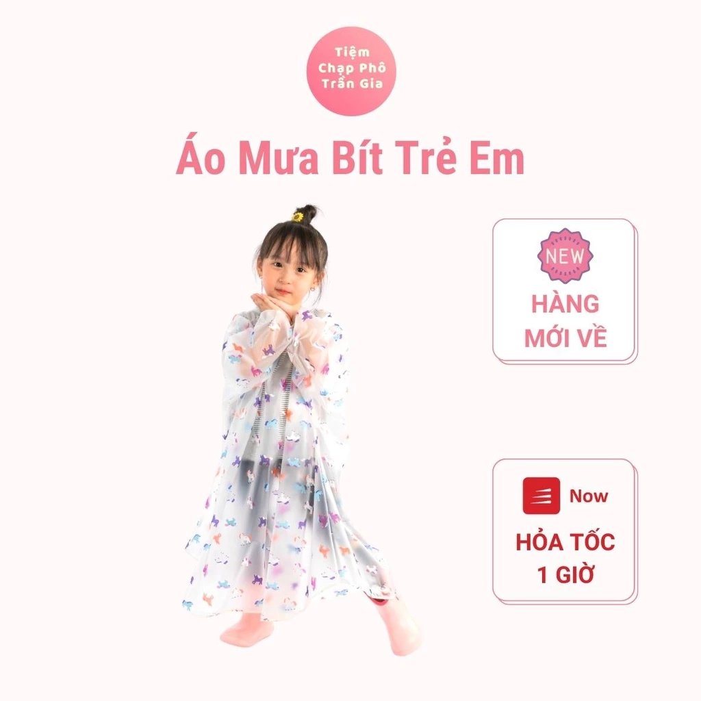 Áo Mưa Bít Trẻ Em Hình Chú Ngựa Dễ Thương - 3