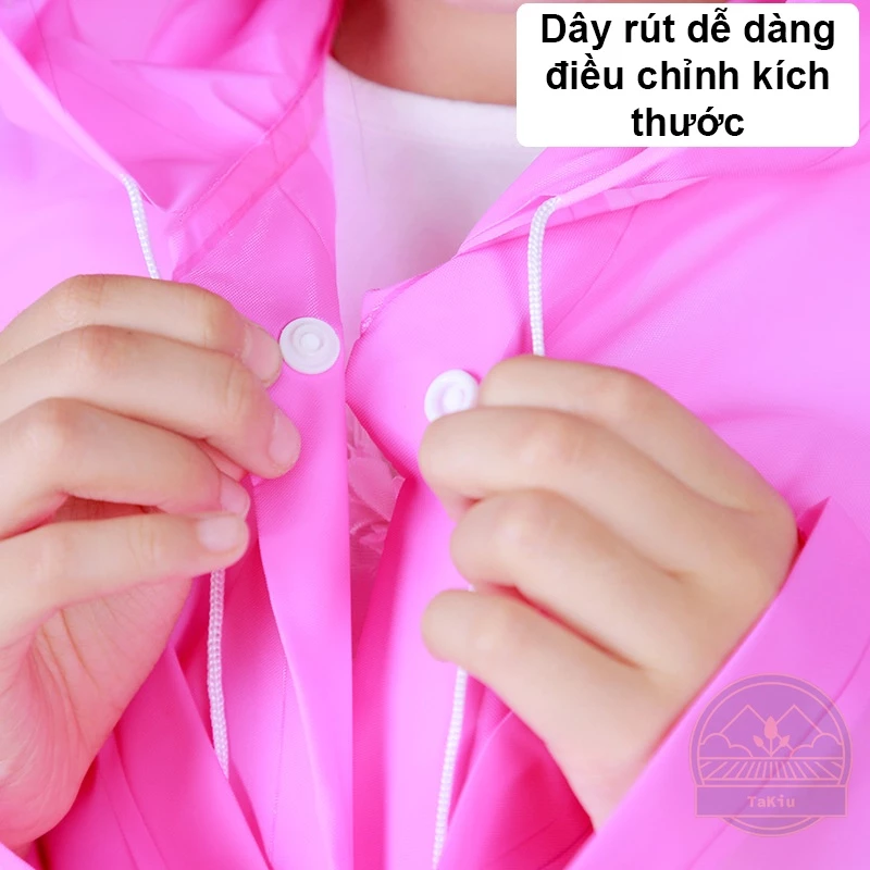 Áo Mưa Trẻ Em Măng Tô Trong Suốt EVA Phong Cách Hàn Quốc Cho Bé cao 90 - 150CM - 3
