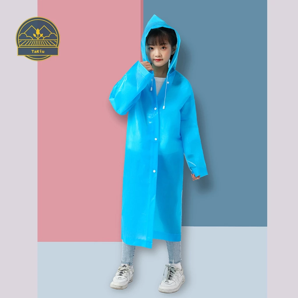Áo Mưa Trẻ Em Măng Tô Trong Suốt EVA Phong Cách Hàn Quốc Cho Bé cao 90 - 150CM - 4