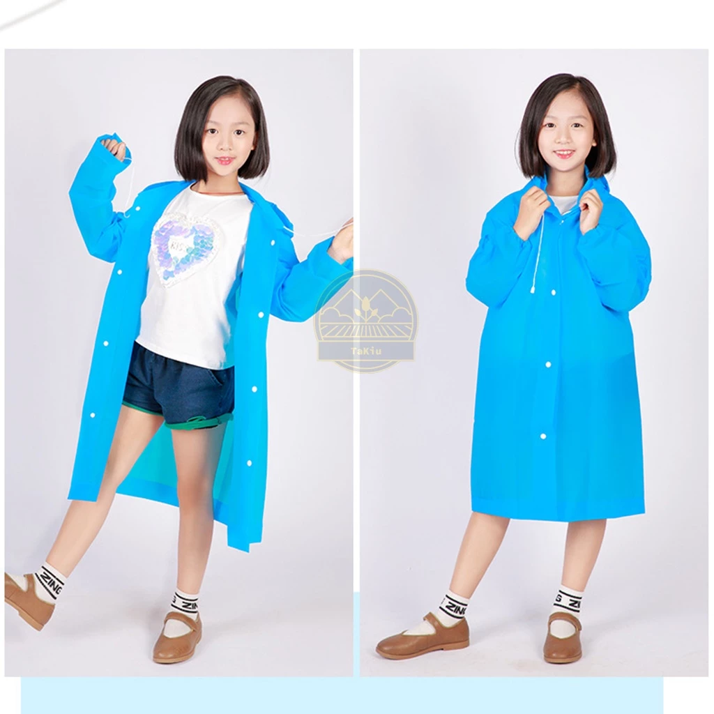 Áo Mưa Trẻ Em Măng Tô Trong Suốt EVA Phong Cách Hàn Quốc Cho Bé cao 90 - 150CM - 6