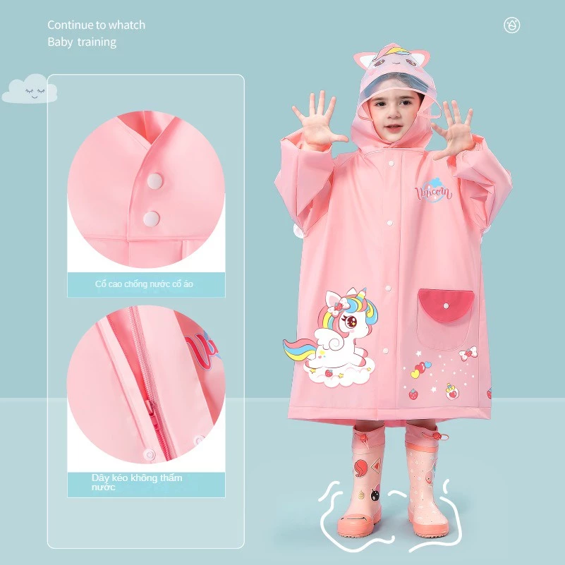Áo Mưa Trẻ Em Chất Liệu Eva Dễ Thương - 4