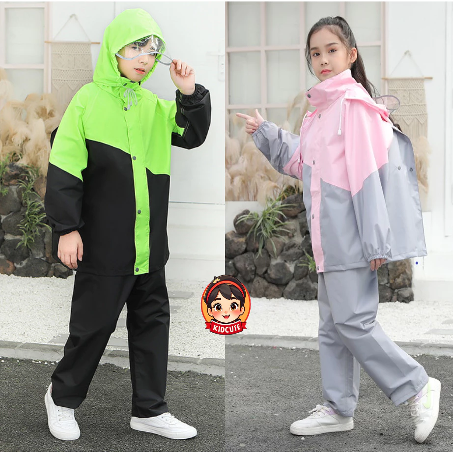 BỘ QUẦN ÁO đi mưa CAO CẤP cho bé từ 5 -15 tuổi - HÀNG LOẠI TỐT, SIÊU BỀN và chống thấm nước tốt. - 5