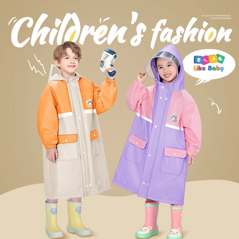 Áo mưa cho bé trai bé gái từ 4 đến 12 tuổi chất liệu EVA siêu nhẹ chống nước PK197