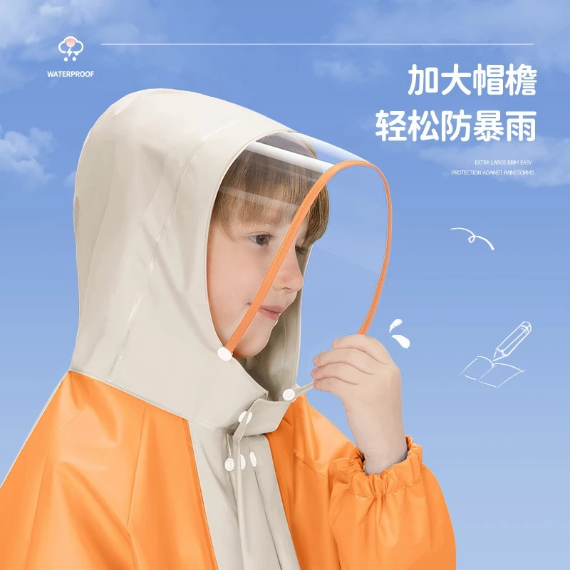 Áo mưa cho bé trai bé gái từ 4 đến 12 tuổi chất liệu EVA siêu nhẹ chống nước PK197 - 2