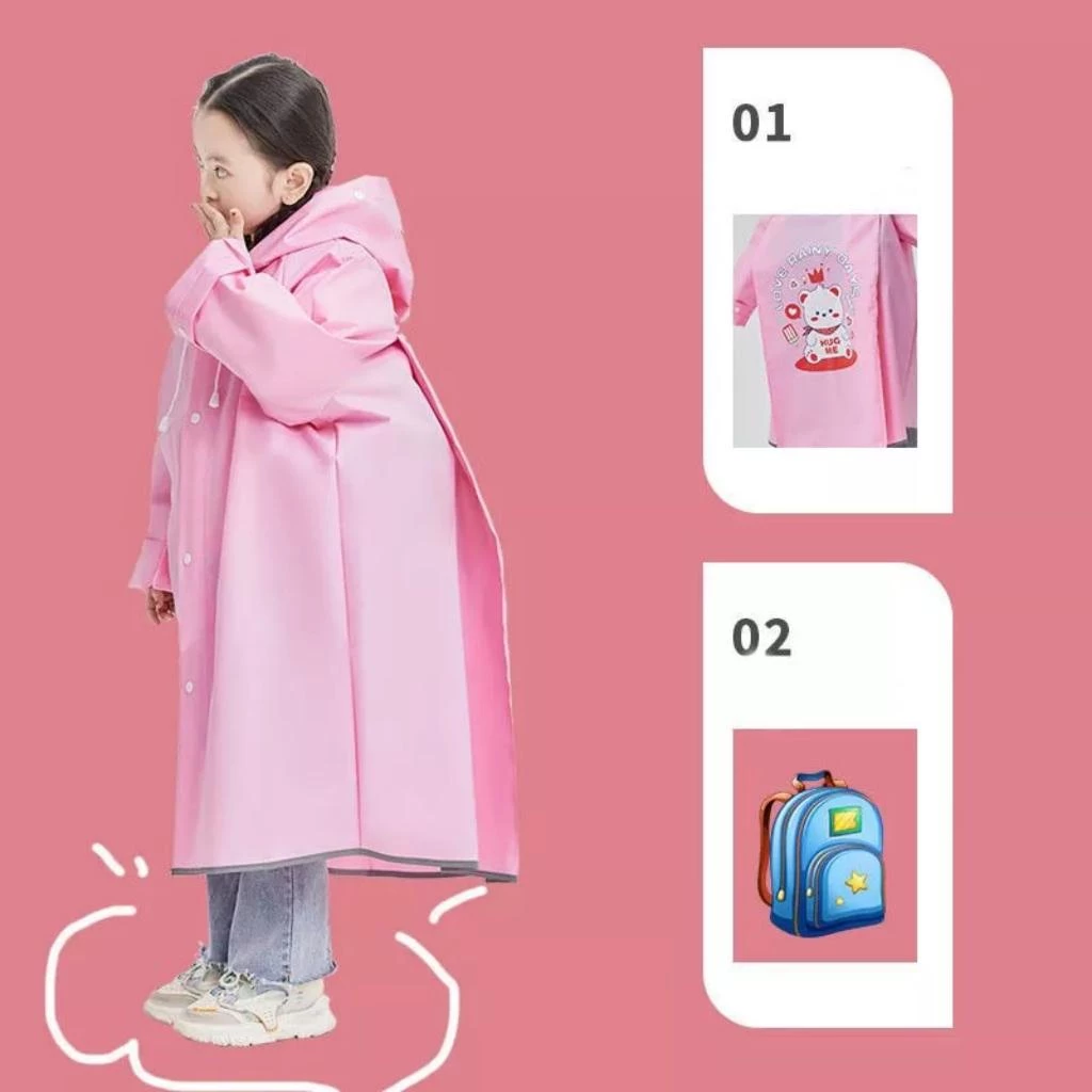 Áo Mưa Học Sinh Đi Học Nhiều Màu Nhiều Hình Hoạt Hình Ngộ Nghĩnh Cho Bé Gái Bé Trai - 5