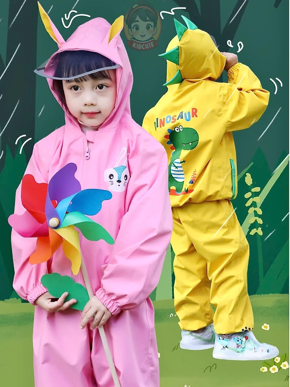 Áo Mưa Cho Bé Trai Bé Gái Phong Cách Hàn Quốc chống thấm tốt, không mùi, thoáng khí
