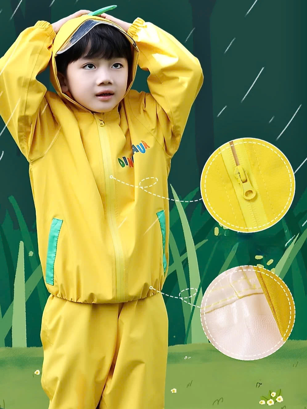 Áo Mưa Cho Bé Trai Bé Gái Phong Cách Hàn Quốc chống thấm tốt, không mùi, thoáng khí - 4