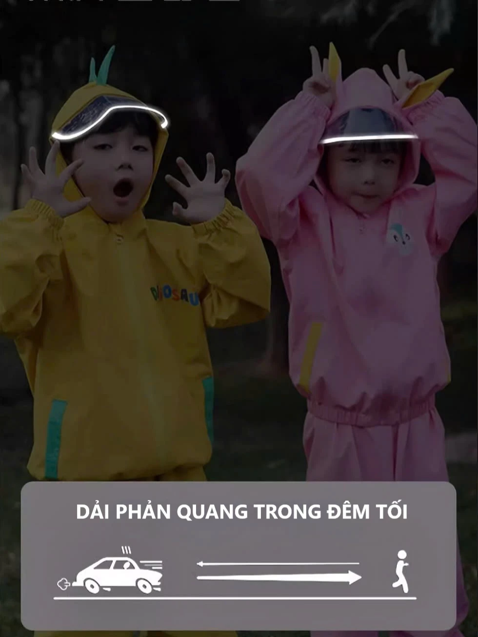 Áo Mưa Cho Bé Trai Bé Gái Phong Cách Hàn Quốc chống thấm tốt, không mùi, thoáng khí - 6