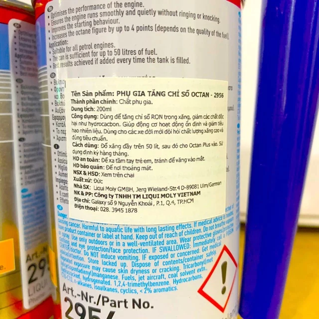 Phụ Gia Xăng Tăng OCTAN - Tăng Công Suất Động Cơ LIQUI MOLY OCTANE PLUS 150ML - 2956 Made in Germany - 3