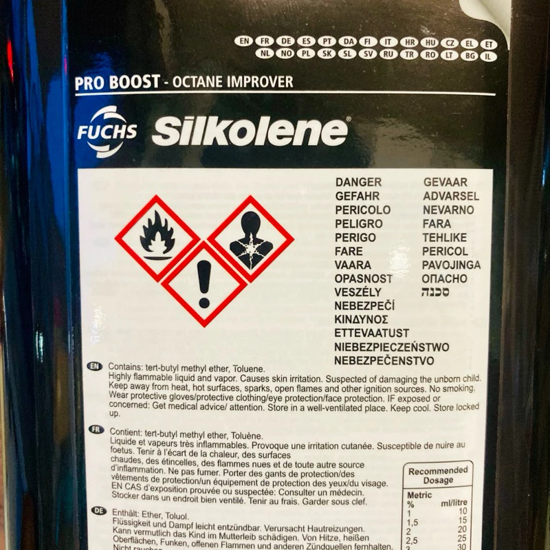 PHỤ GIA XĂNG FUCHS SILKOLENE PRO BOOST TĂNG OCTANE XĂNG TĂNG CÔNG SUẤT ĐỘNG CƠ MADE IN UK - EU - 2