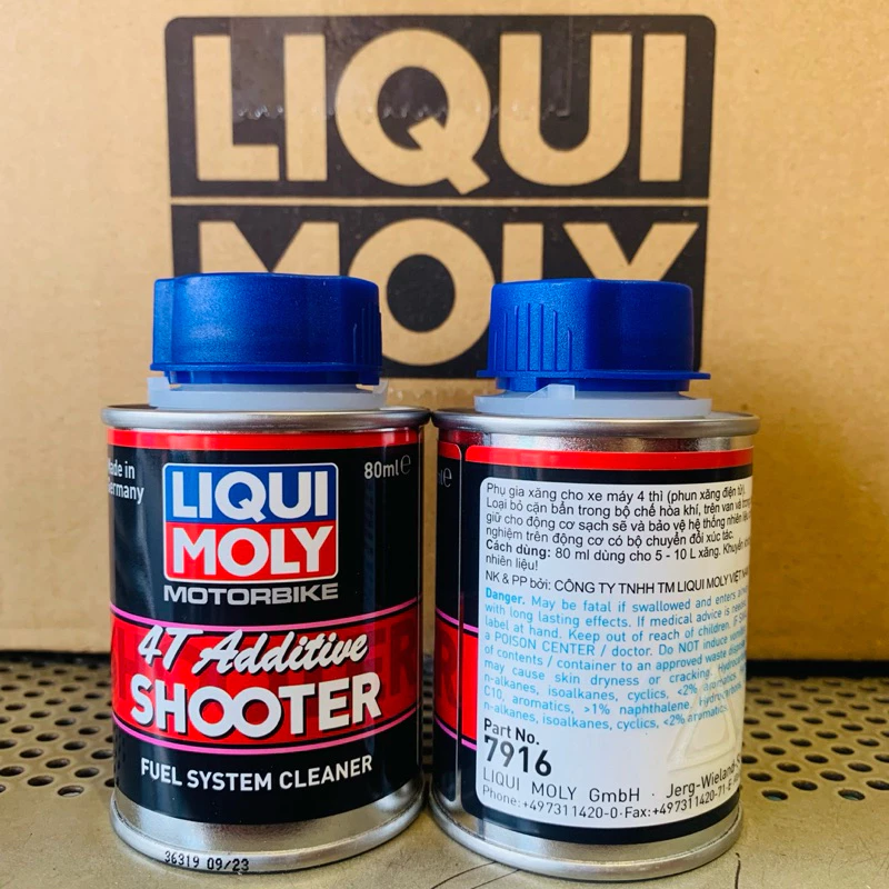 Phụ Gia Carbon Cleaner Làm Sạch Buồng Đốt Béc Phun - Liqui Moly 4T Additive SHOOTER FUEL SYSTEM CLEANER 7916 - 80ML - 4