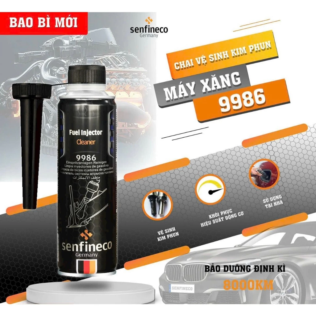 Phụ Gia Súc Béc, Vệ Sinh Kim Phun Xăng - Senfineco Fuel Injection Cleaner 9986 300ML -Senfineco 9986 - 6