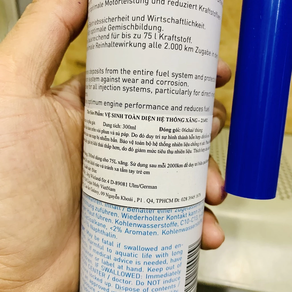 Phụ Gia Làm Sạch - Vệ Sinh Toàn Diện Hệ Thống Xăng LIQUI MOLY Gasoline Engine System Cleaner 21492 Made in Germany - 4