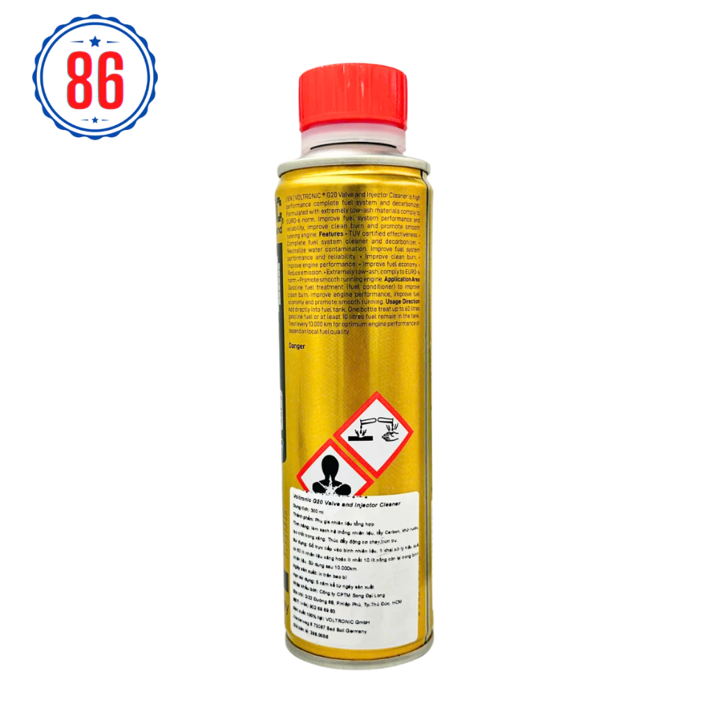 Phụ gia xăng, Vệ sinh kim phun, buồng đốt VOLTRONIC G20- Sản xuất tại Đức - 3