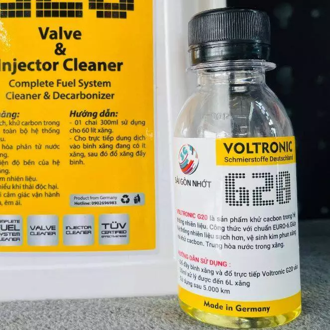 Dung dịch vệ sinh kim phun, buồng đốt Voltronic G20 Injector Cleaner có chiết lẻ dùng cho xe máy, ô tô - 3