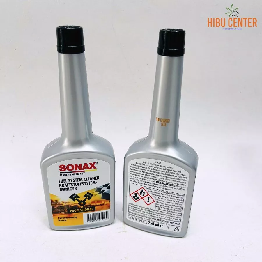 Phụ Gia Làm Sạch Hệ Thống Xăng Xe Hơi SONAX Fuel System Cleaner 515100 250ml - Hibucenter