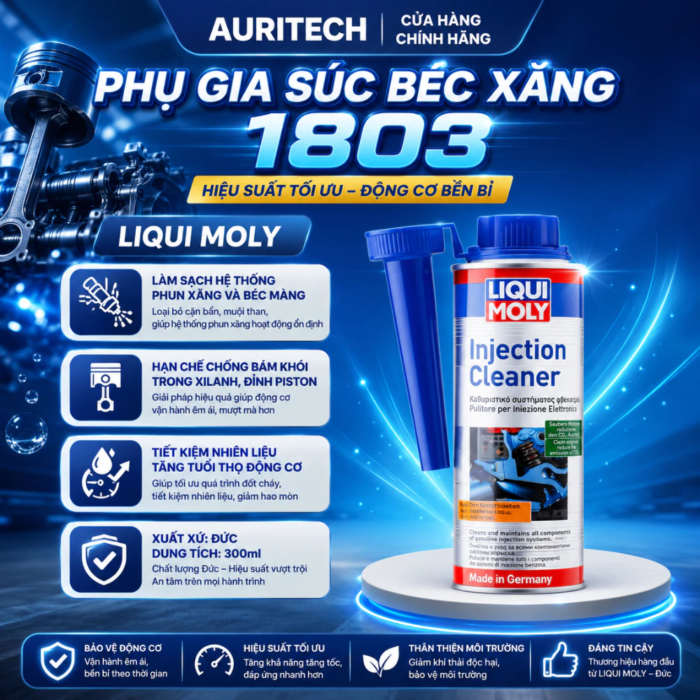 Phụ gia súc béc xăng Liqui Moly 1803 dung tích 300ml, Hàng chính hãng