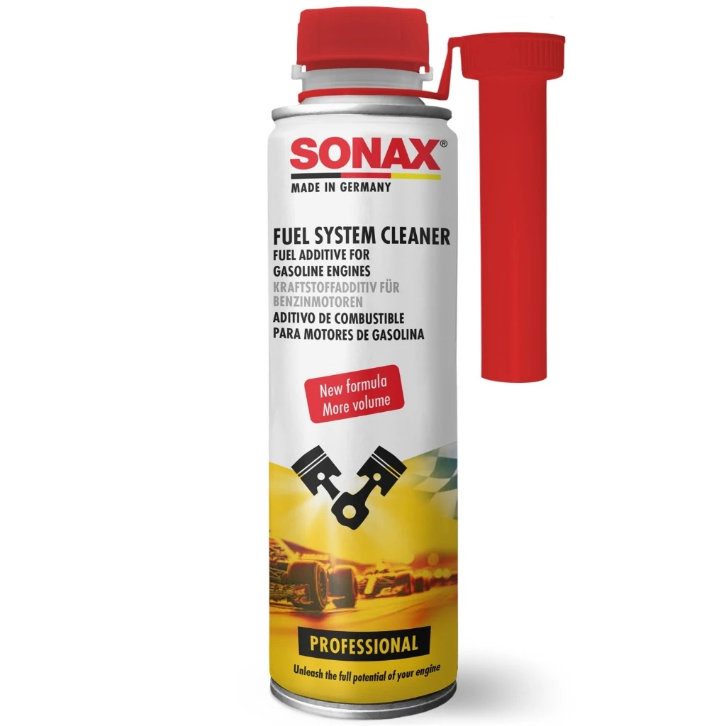 Phụ gia vệ sinh buồng đốt ô tô Fuel System Cleaner Sonax 515200 300ml – Vệ sinh hệ thống xăng, làm sạch kim phun