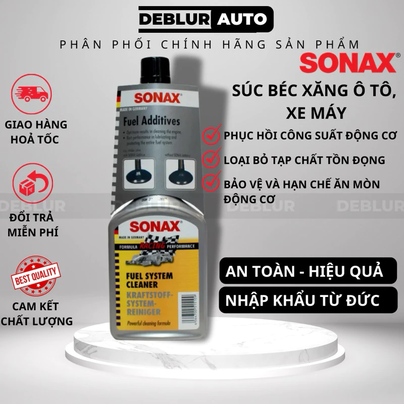 Phụ gia làm sạch hệ thống xăng Sonax Fuel System Cleaner 250ml 515100 - 2