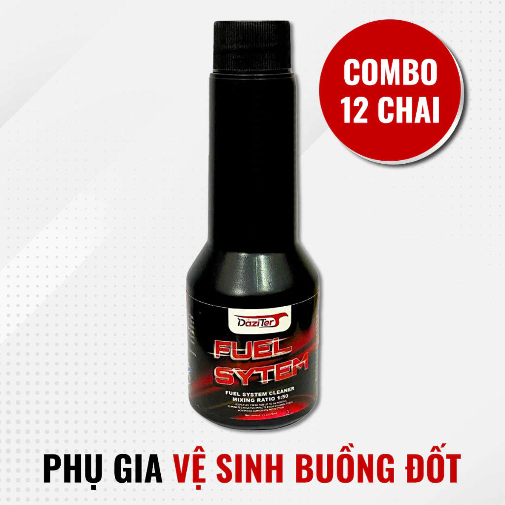 Combo 12 chai Phụ Gia Xăng Daziter cho xe máy, vệ sinh Kim Phun, phụ gia daziter GD12C08