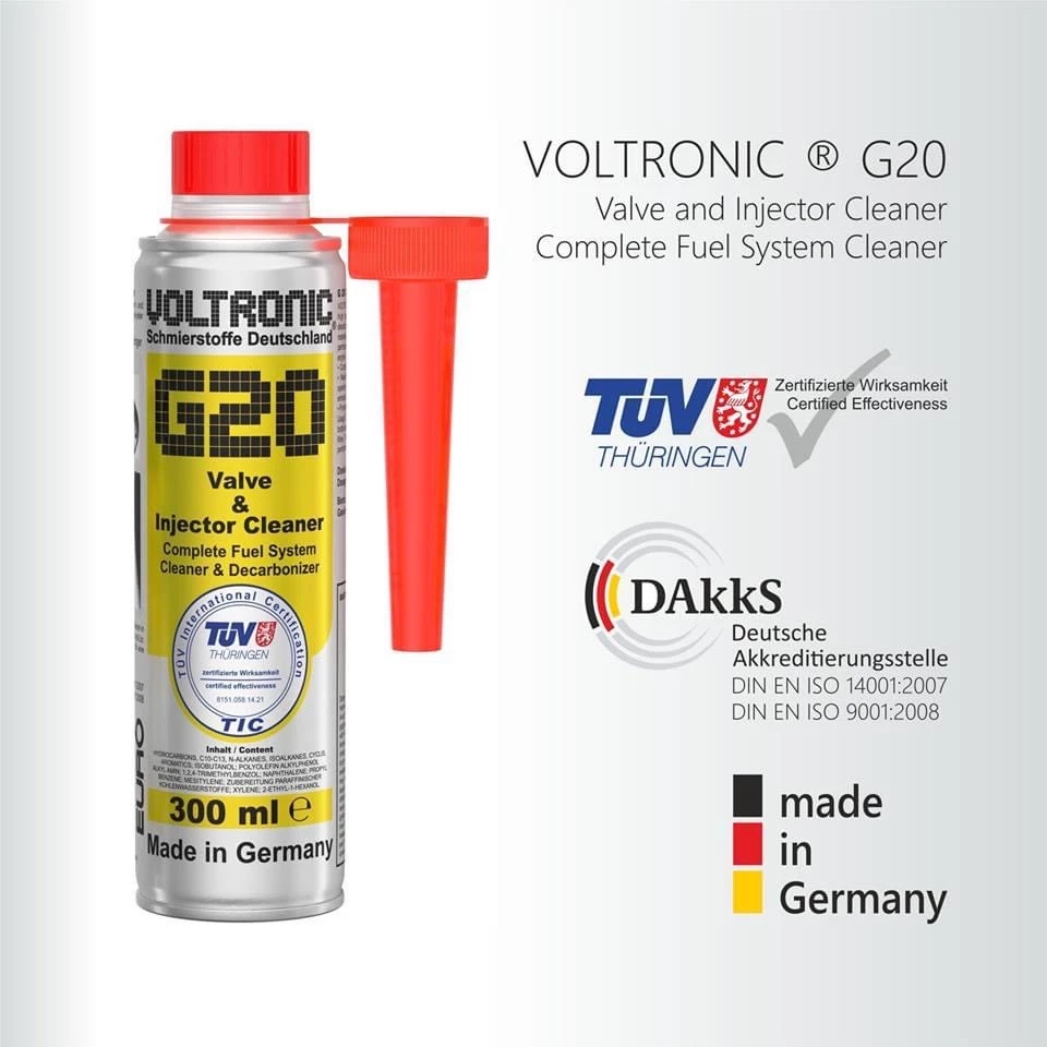 [CHÍNH HÃNG] Phụ gia xăng, Vệ sinh kim phun, buồng đốt VOLTRONIC G20 1L - 4