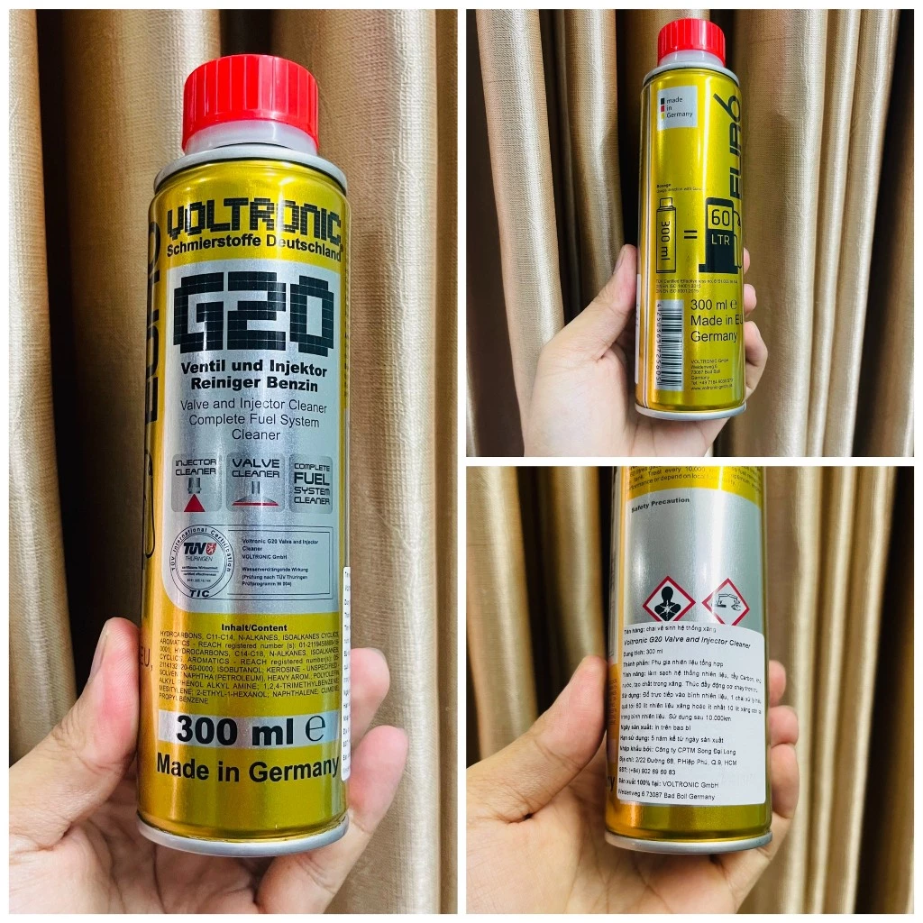 [CHÍNH HÃNG] Phụ gia xăng, Vệ sinh kim phun, buồng đốt VOLTRONIC G20 1L - 5