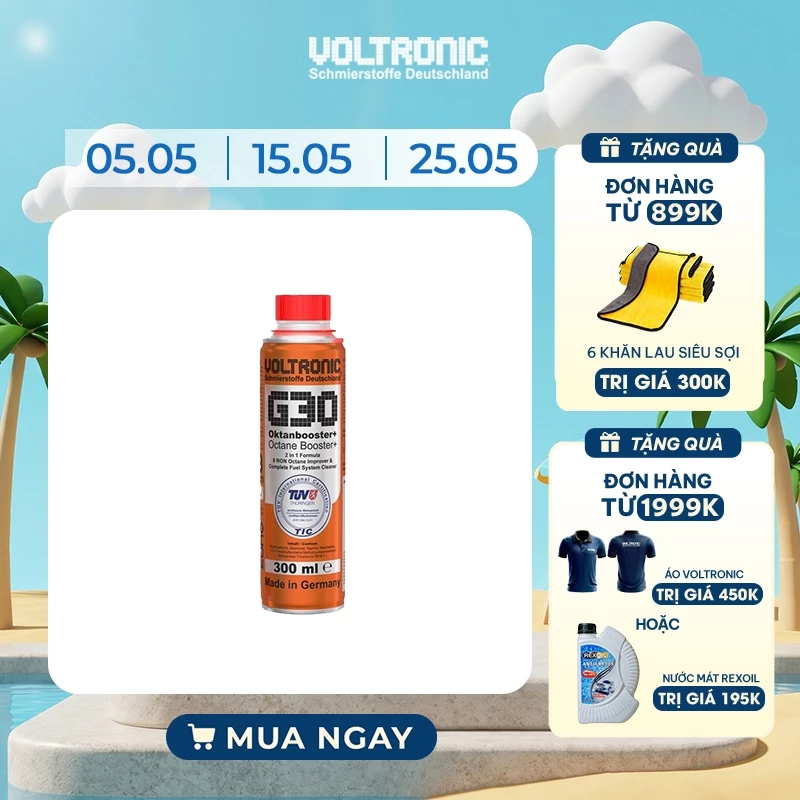 Phụ gia vệ sinh hệ thống xăng và tăng octane nhập khẩu đức VOLTRONIC g30 octane booster