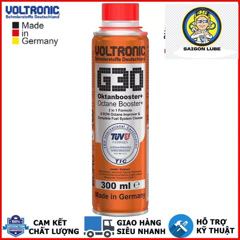 Phụ Gia Xăng Voltronic G30 Octane Booster 300ml - Phụ Gia Xăng Tăng Octane Làm Sạch Hệ Thống Nhiên Liệu, Buồng Đốt - 4