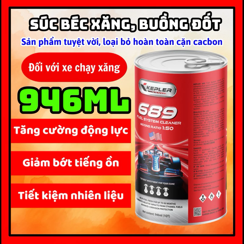 Phụ gia súc béc xăng (946mL), làm sạch buồng đốt, súc béc dầu, dùng cho mọi loại xe máy, xe ô tô, xe tải, giúp nhẹ máy - 4
