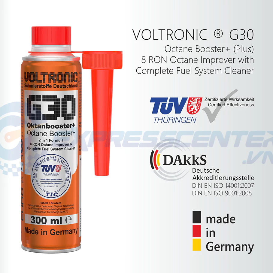 Phụ Gia Xăng Voltronic G30 Octane Booster 300ml - Phụ Gia Xăng Tăng Octane Làm Sạch Hệ Thống Nhiên Liệu, Buồng Đốt - 3