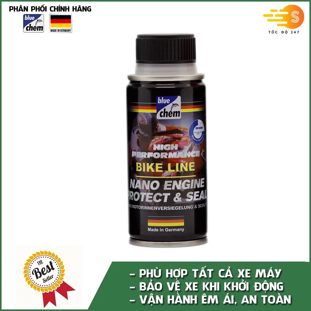 Bộ 3 phụ gia thay định kì bao gồm nhớt 33017, xăng 33027E, nano 33047 cao cấp cho xe máy Bluechem - 33017_33027_33047 - 3