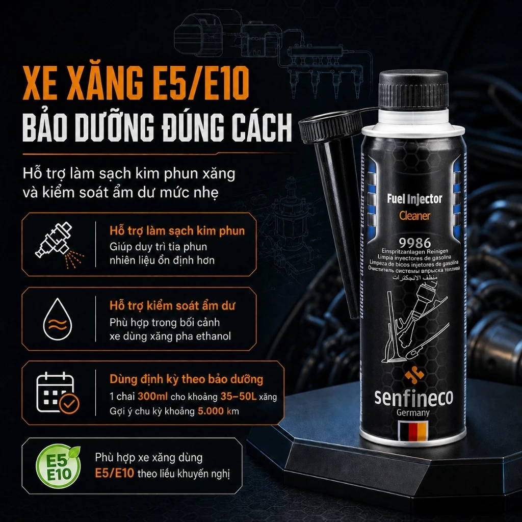 Senfineco 9986 - Phụ Gia Súc Béc & Vệ Sinh Kim Phun Xăng | Fuel Injection Cleaner [300ML] - 3
