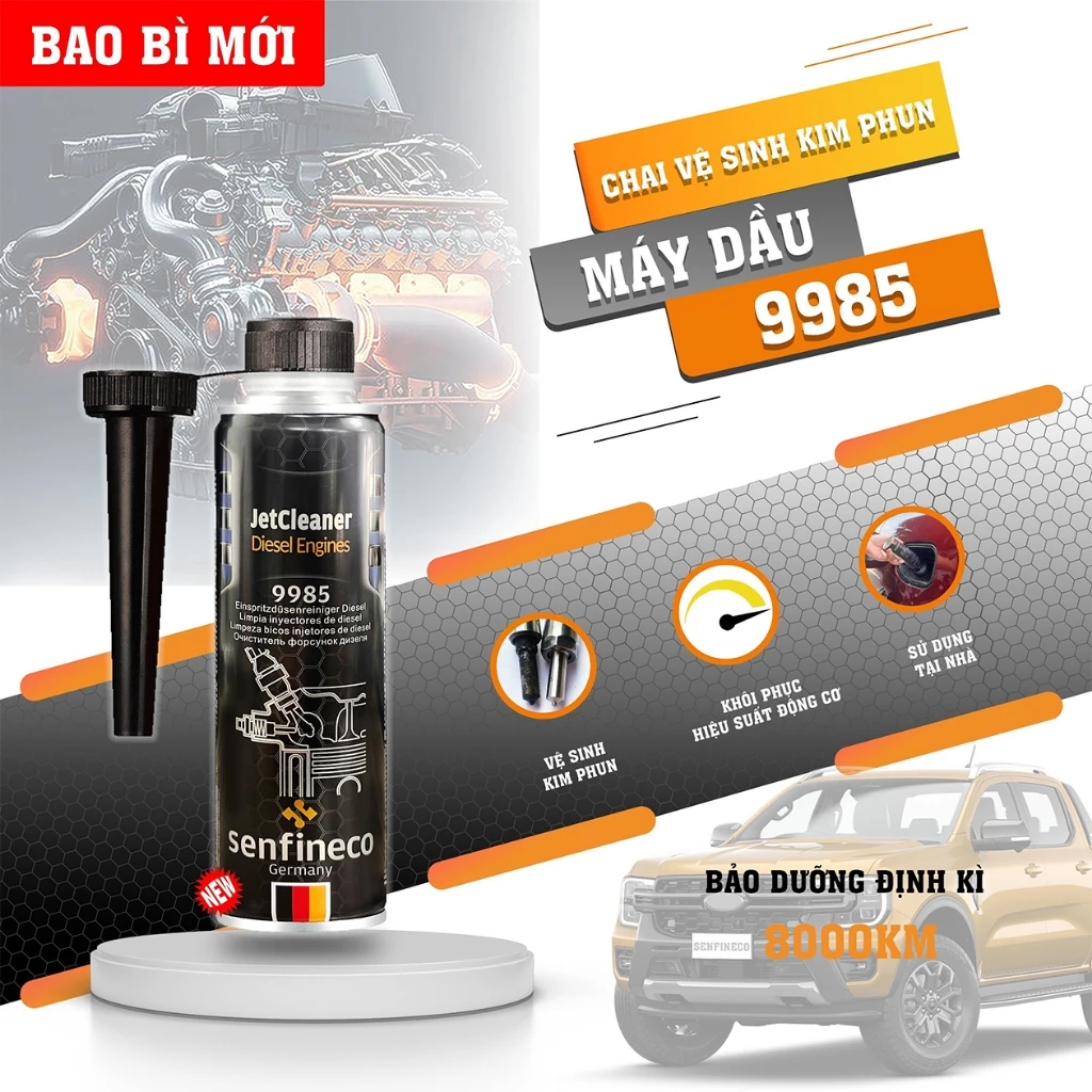 Senfineco 9985 - 9986 - 9997 - 9916 - 9942 300ml Nhập Đức, Phụ Gia Làm Sạch Buồng Đốt Oto Xăng Và Dầu - 3