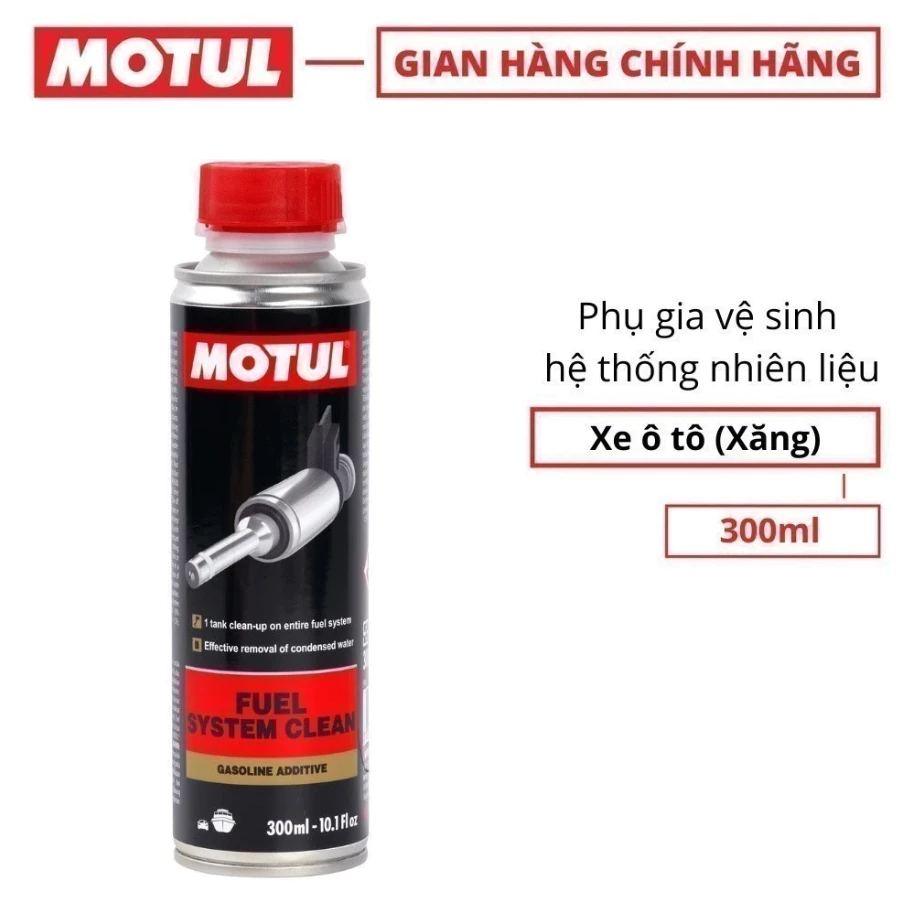 Dung Dịch phụ gia vệ sinh hệ thống nhiên liệu xe ô tô XĂNG - MOTUL FUEL SYSTEM CLEAN AUTO 300ml NK