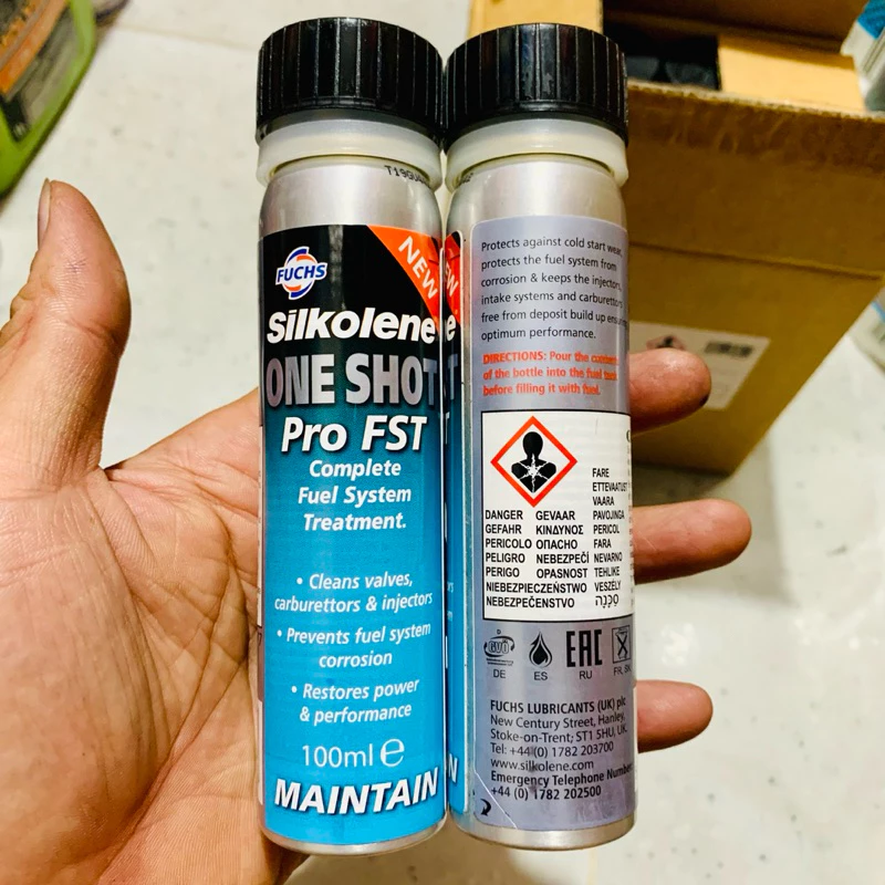 Phụ Gia Xăng 2 Thì Súc Kim Phun Vệ Sinh Buồng Đốt Fuchs Silkolene Pro FST One Shot 100ML - 2