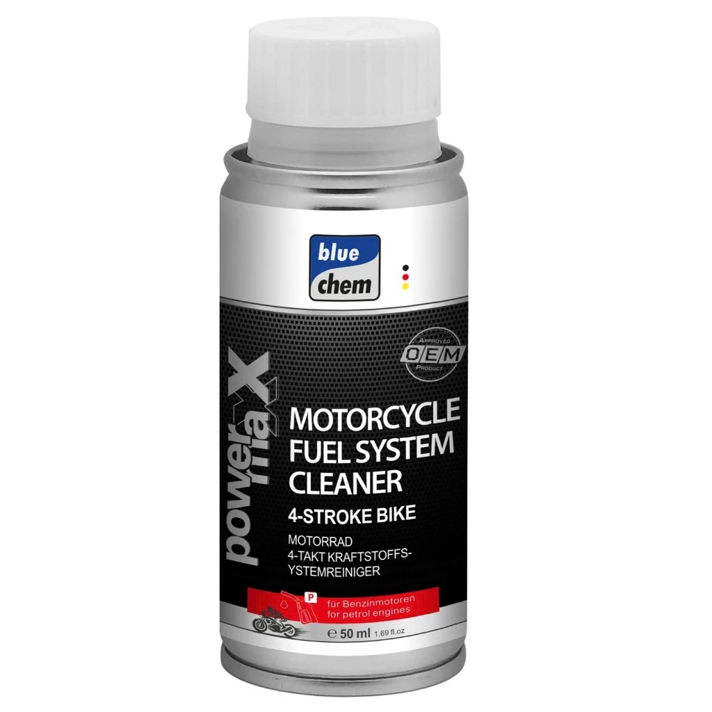 Phụ gia vệ sinh buồng đốt xe máy Bluechem Fuel System Cleaner Bluechem 33027E 50ml – Phù hợp với xe dùng xăng E10