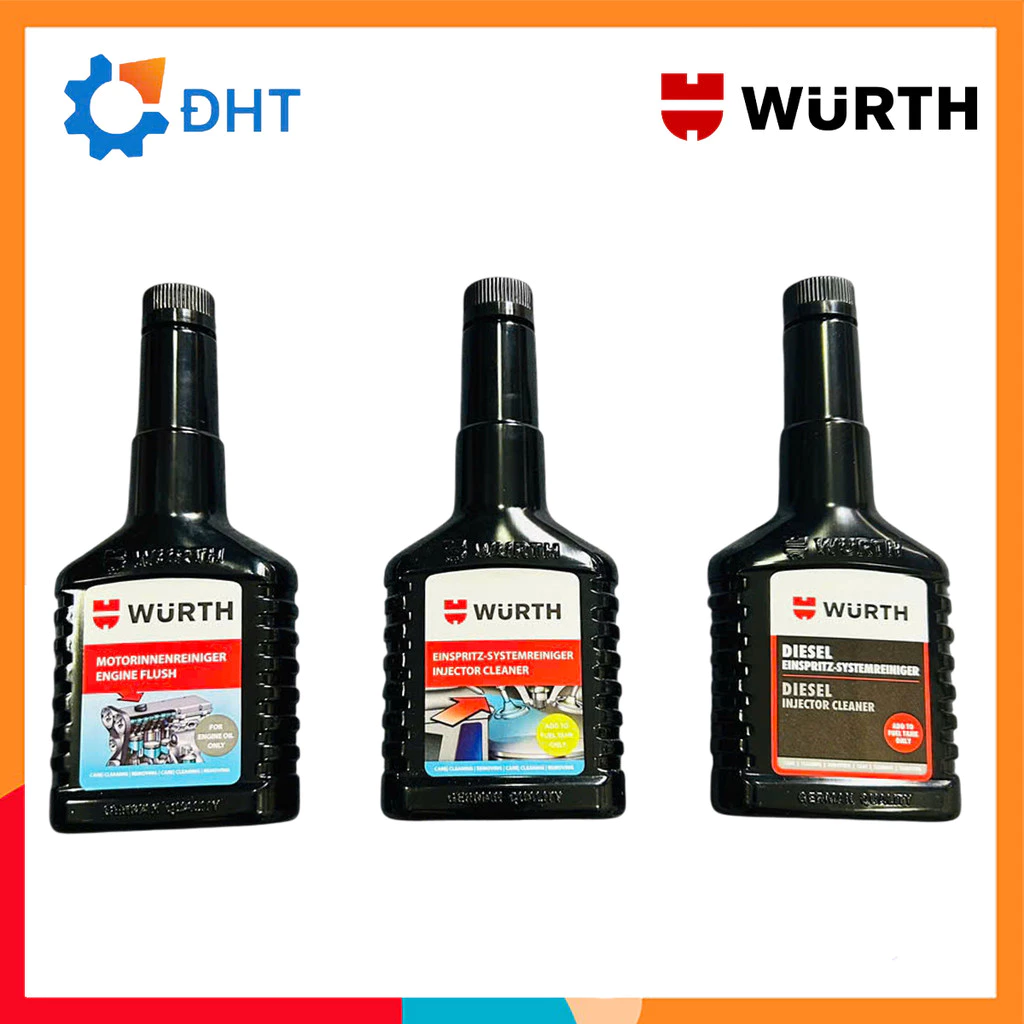 Phụ Gia Vệ Sinh Kim Phun Động Cơ Diesel & Động Cơ Xăng, SÚC XẢ DẦU ĐỘNG CƠ WURTH 125ml