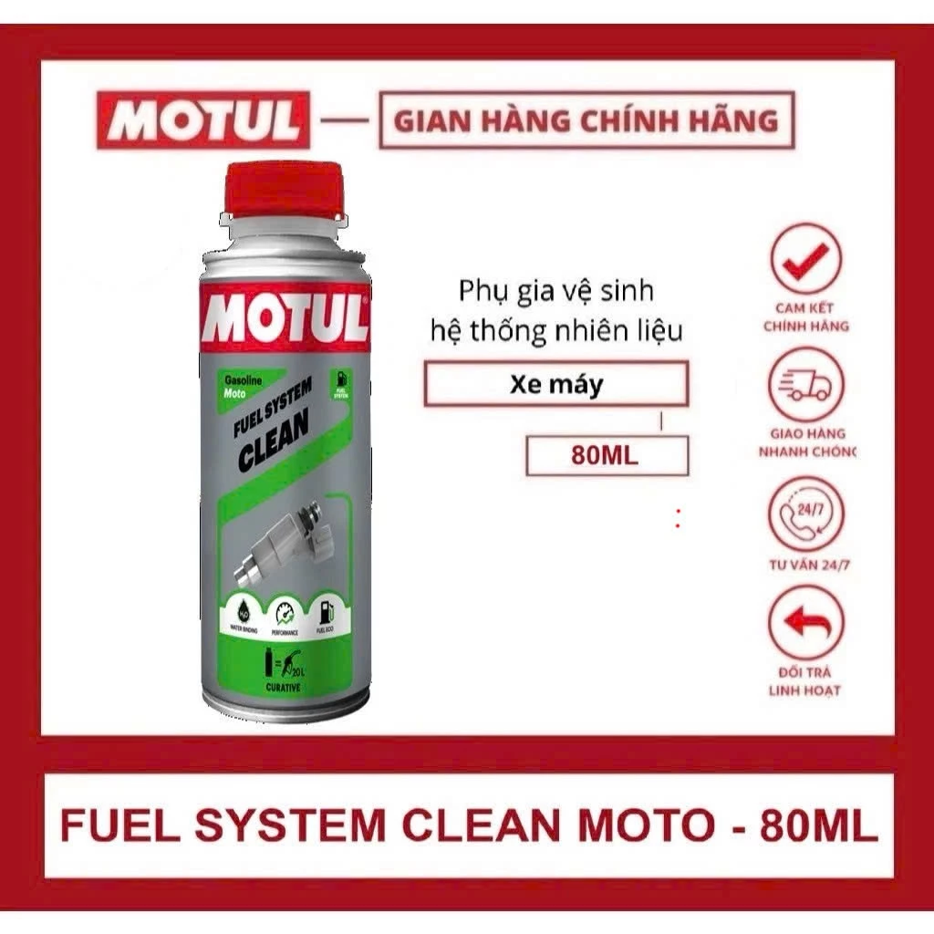 PHỤ GIA XĂNG KHOÁNG - XĂNG E10 SÚC BÉC XĂNG - VỆ SINH BUỒNG ĐỐT XE MÁY - FUEL SYSTEM CLEAN MOTO 80ML