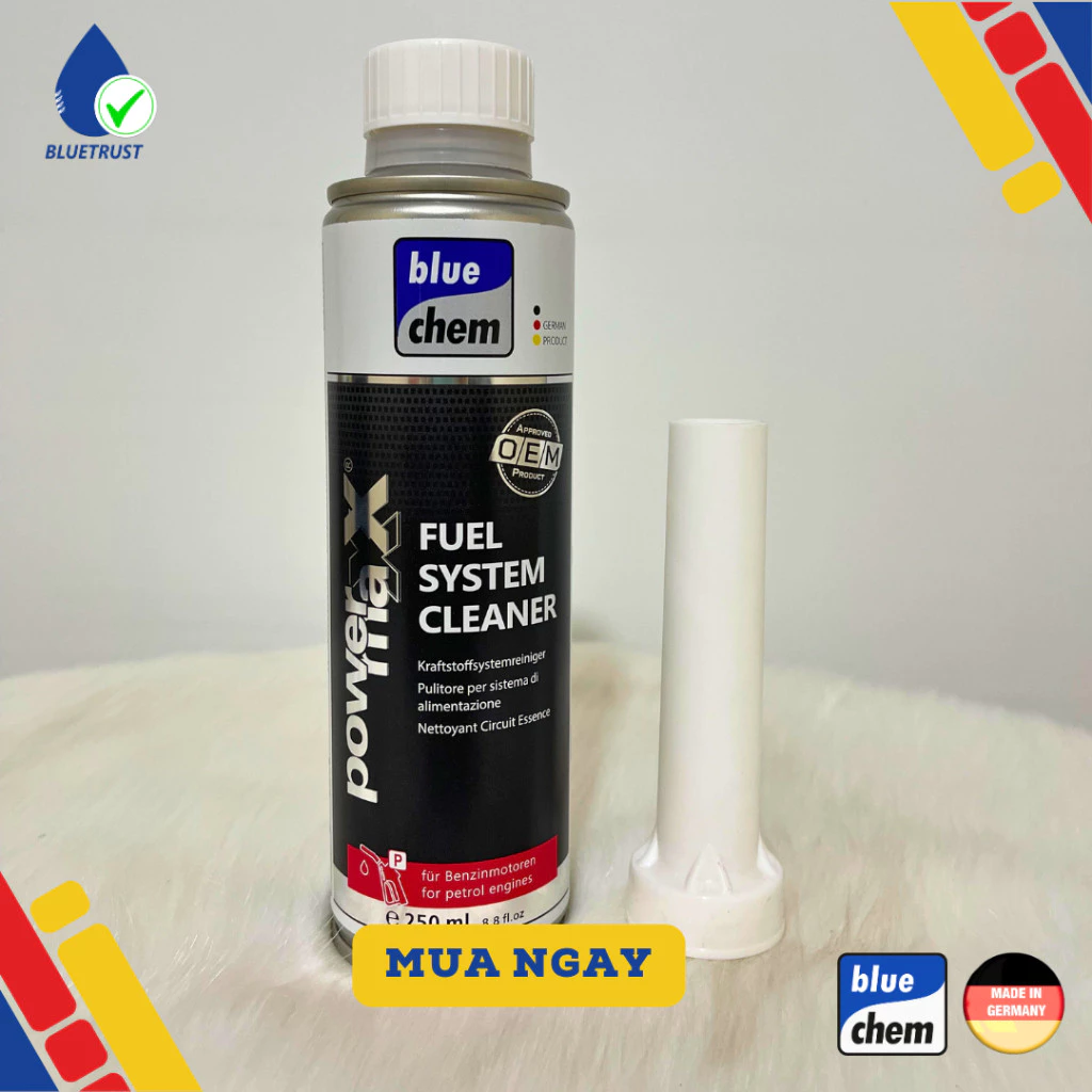 Phụ Gia Xăng Xe Ô Tô BLUECHEM, Vệ Sinh Hệ Thống Xăng, Tiết Kiệm Nhiện Liệu - Fuel System Cleaner - 250ml - 2