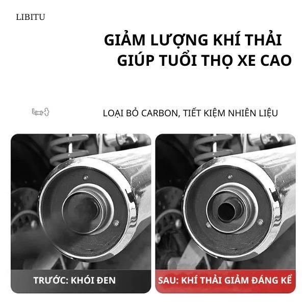 [CHÍNH HÃNG] Combo 2 Chai Súc Béc Xăng Libitu Power Max - BẢN NÂNG CẤP MỚI Làm Sạch Hiệu Quả, Bảo Dưỡng Động Cơ Xe - 5