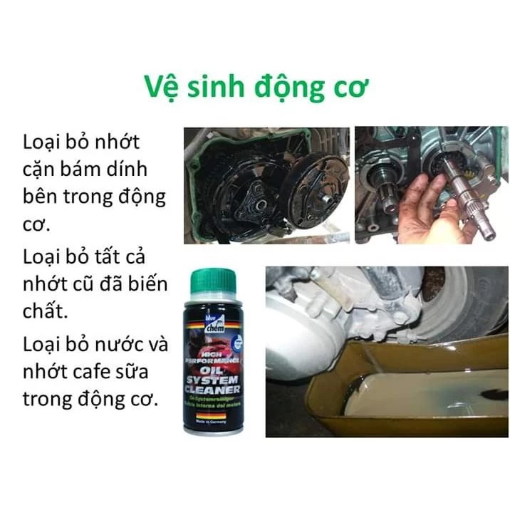 Bộ 2 phụ gia xăng 33017 và nhớt 33027E cao cấp cho xe máy Bluechem - Phù hợp cho xe dùng xăng E10 - 2