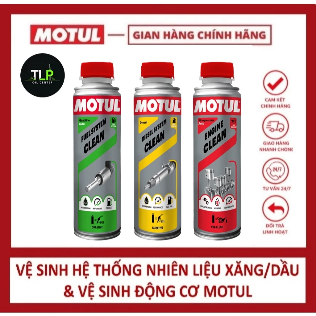 COMBO PHỤ GIA VỆ SINH ĐỘNG CƠ XĂNG/ DẦU & HỆ THỐNG NHIÊN LIỆU MOTUL 300ML