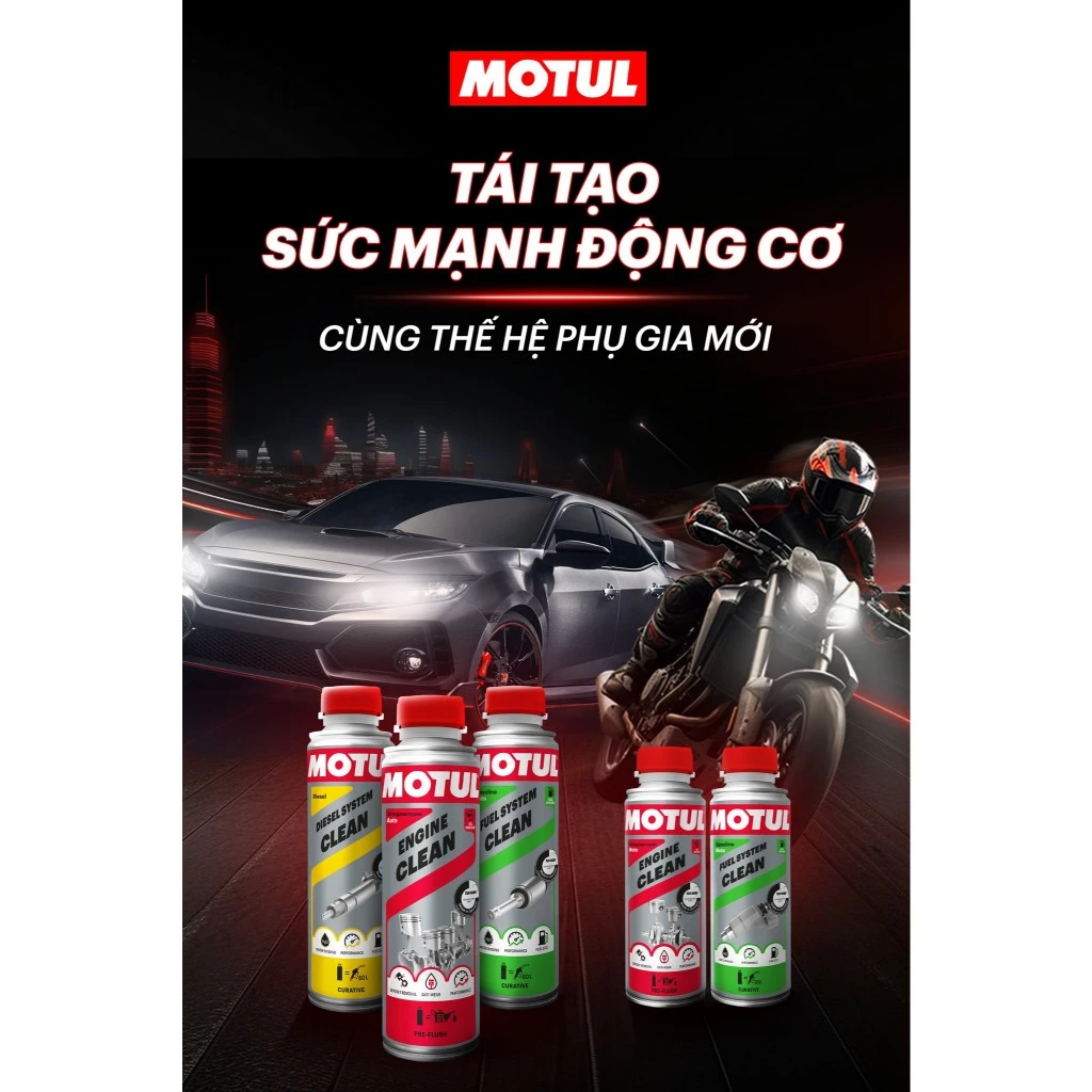 COMBO PHỤ GIA VỆ SINH ĐỘNG CƠ XĂNG/ DẦU & HỆ THỐNG NHIÊN LIỆU MOTUL 300ML - 5