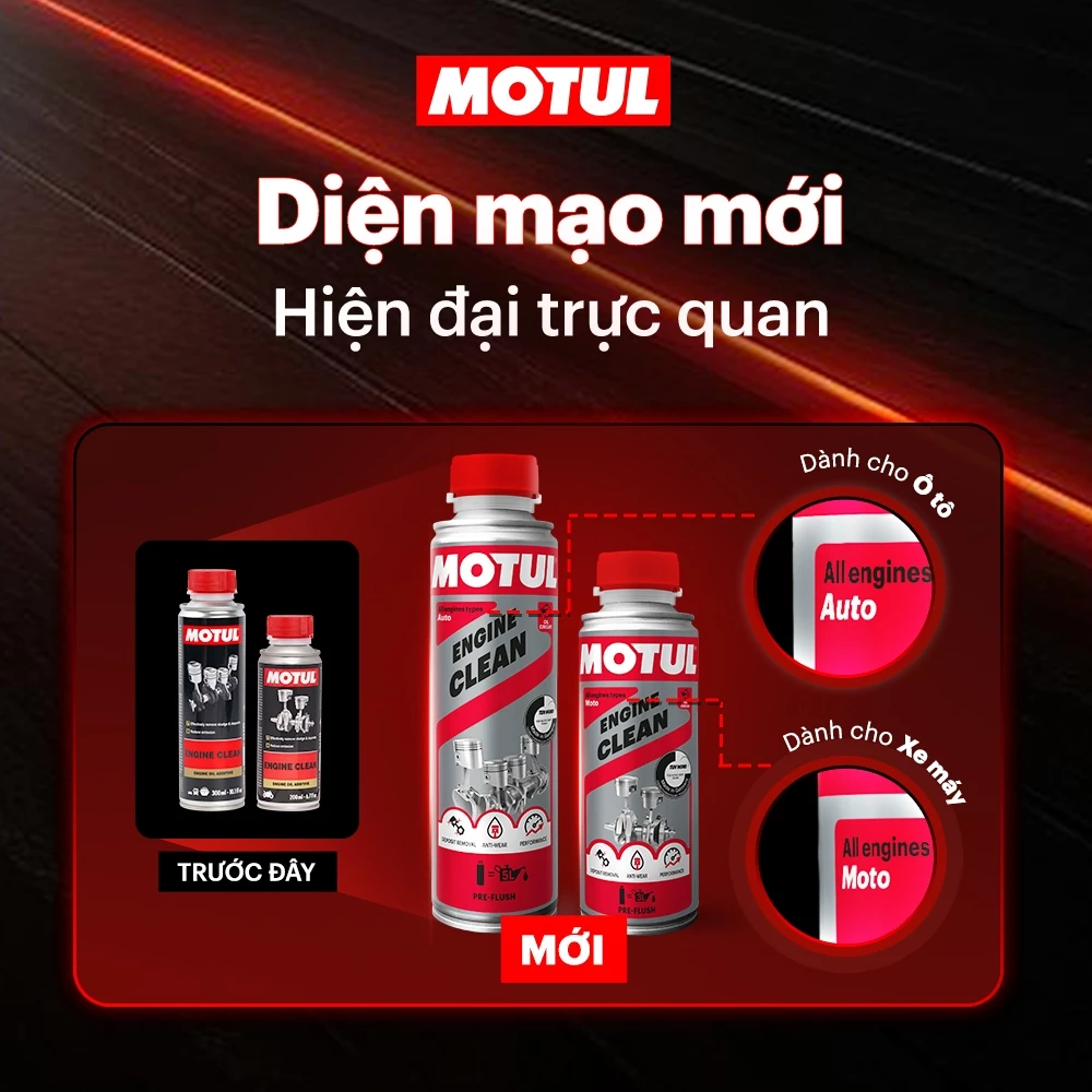 COMBO PHỤ GIA VỆ SINH ĐỘNG CƠ XĂNG/ DẦU & HỆ THỐNG NHIÊN LIỆU MOTUL 300ML - 6