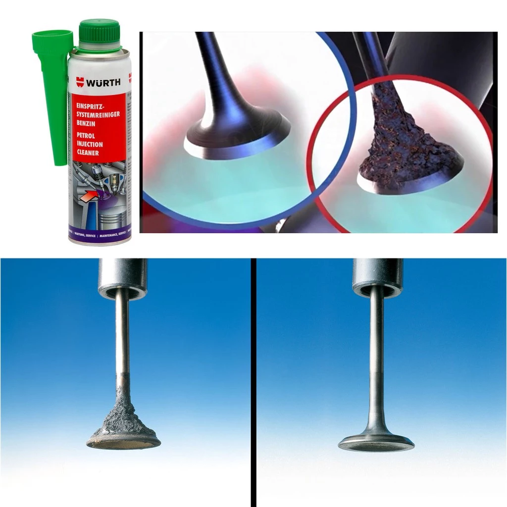 Phụ Gia Đổ Bình Xăng WURTH - Làm sạch kim phun và buồng đốt - 2
