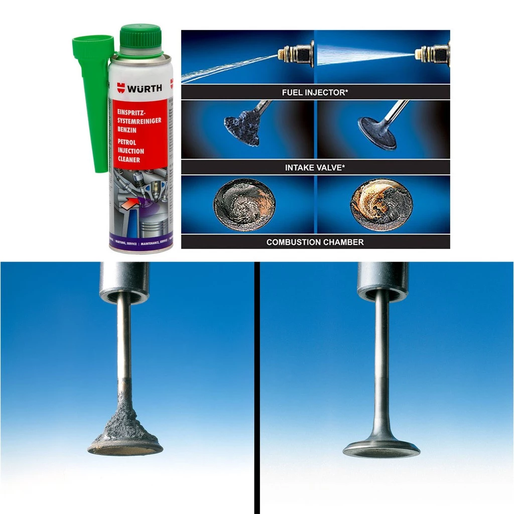 Phụ Gia Đổ Bình Xăng WURTH - Làm sạch kim phun và buồng đốt - 3