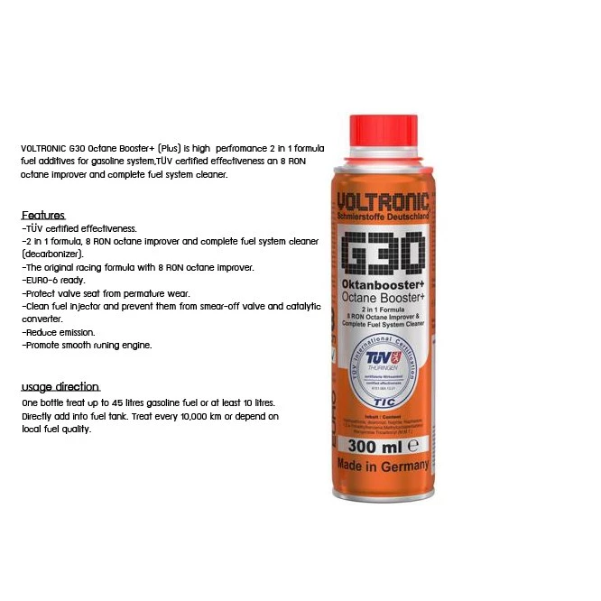 Phụ gia xăng Voltronic G30 Octane Booster+ - 2