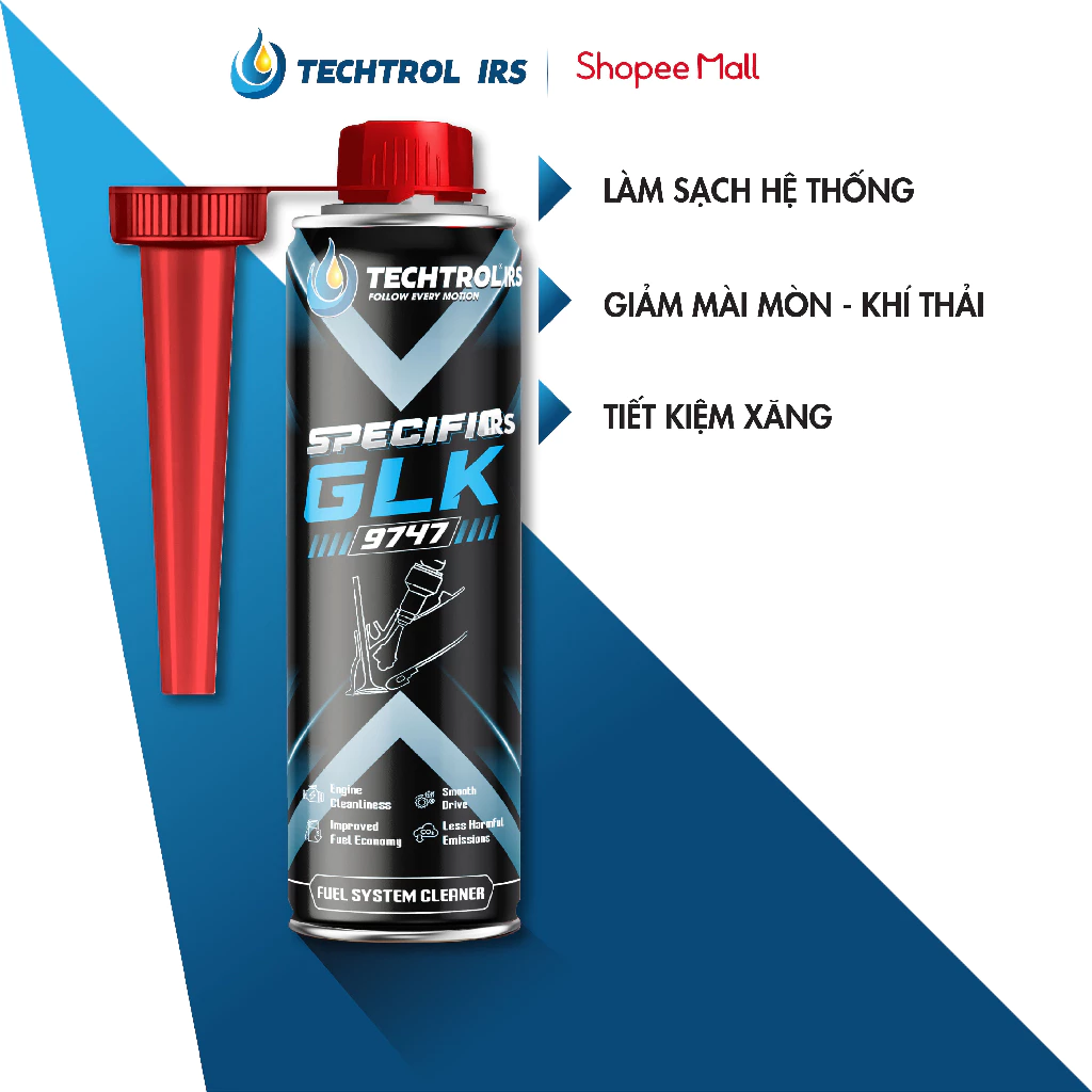PHỤ GIA VỆ SINH KIM PHUN BUỒNG ĐỐT XE Ô TÔ XĂNG TECHTROL GLK 9747 (250 ml) - 2
