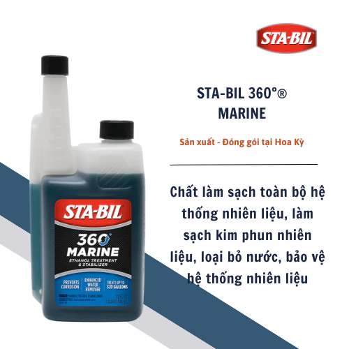 STA-BIL 360 Marine 946ml - Phụ gia xăng E10 - Phù hợp ở môi trường có độ ẩm cao, môi trường biển - Nhập Khẩu Mỹ - 3
